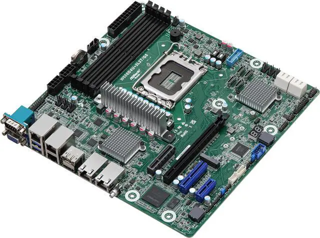 Alt view image 2 of 4 - AsRock Rack W680D4U-2L2T/G5 Micro-ATX Server Motherboard Single Socket 12th & 13th Gen Intel® Core™ series processors (LGA 1700) W680 Dual 10G Lan PCIe 5.0