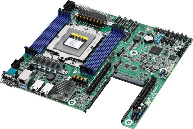 Alt view image 2 of 4 - ASRock Rack GENOAD8QM3-2T/BCM CEB Server Motherboard Singel Socket SP5 (LGA 6096) AMD EPYC™ 9004 and 97x4 series processors Dual 10GbE  OCP NIC 3.0 PCIe5.0