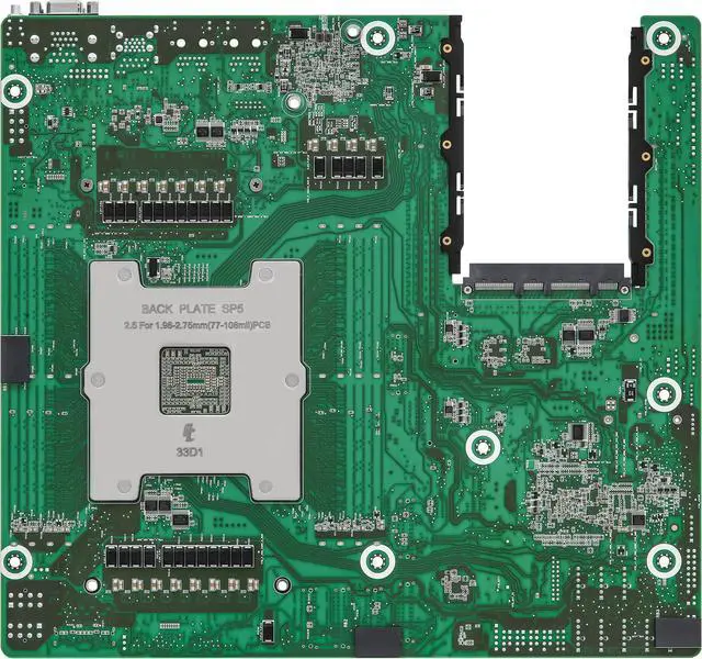 Alt view image 3 of 4 - ASRock Rack GENOAD8QM3-2T/BCM CEB Server Motherboard Singel Socket SP5 (LGA 6096) AMD EPYC™ 9004 and 97x4 series processors Dual 10GbE  OCP NIC 3.0 PCIe5.0