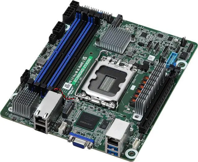 Alt view image 2 of 4 - ASRock Rack EC266D4ID-2T/X550 Deep mini-ITX Server Motherboard