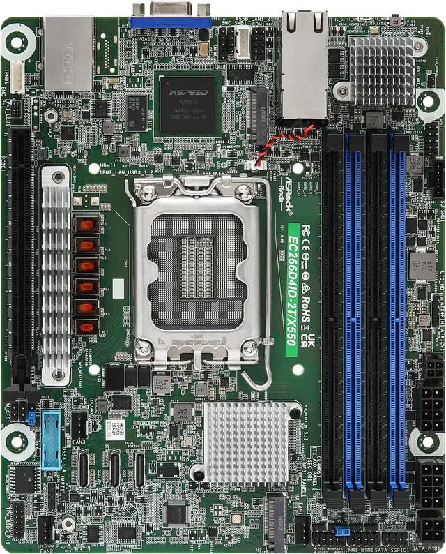 Main image of ASRock Rack EC266D4ID-2T/X550 Deep mini-ITX Server Motherboard