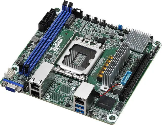 Alt view image 2 of 4 - ASRock Rack Server Motherboard EC266D2I Mini-ITX 2x 1GLan Single Socket V1 (LGA 1700) Intel Xeon E-2400 series
