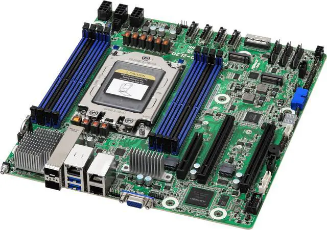 Alt view image 2 of 4 - ASRock Rack Server Motherboard SIENAD8UD-2L2Q Deep Micro-ATX 2x SFP28 Single Socket SP6 (LGA 4844) AMD EPYC™ 8004