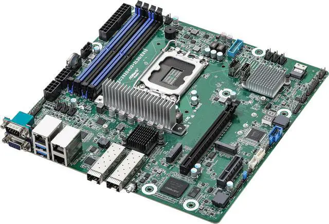 Alt view image 2 of 4 - ASRock Rack EC262D4U2-2L2Q/E810 Xeon E-2400 Micro ATX MB, 2 x 25GbE SFP28, IPMI