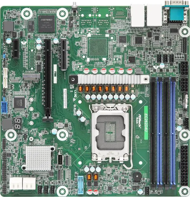 Main image of ASRock Rack Server Motherboard EC262D4U Micro-ATX Single Socket V1 (LGA 1700) Intel Xeon E-2400 series C262