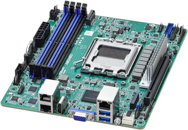 Main image of ASRock Rack Server Motherboard AM5D4ID2 Deep mini-ITX Single Socket AMD EPYC 4005/4004 and AMD Ryzen 9000/8000/7000 Series Processors - OEM