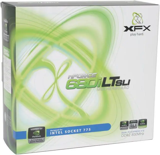 Alt view image 7 of 7 - XFX MB-N680-ILT9 LGA 775 NVIDIA nForce 680i LT SLI ATX Intel Motherboard