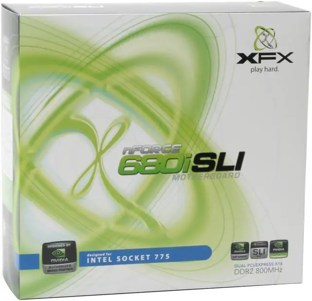 Alt view image 8 of 8 - XFX MB-N680-ISH9 LGA 775 NVIDIA nForce 680i SLI ATX Intel Motherboard