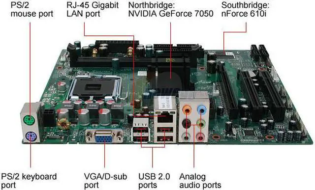 Alt view image 2 of 7 - XFX MG-610i-7059 LGA 775 NVIDIA GeForce 7050 Micro ATX Intel Motherboard