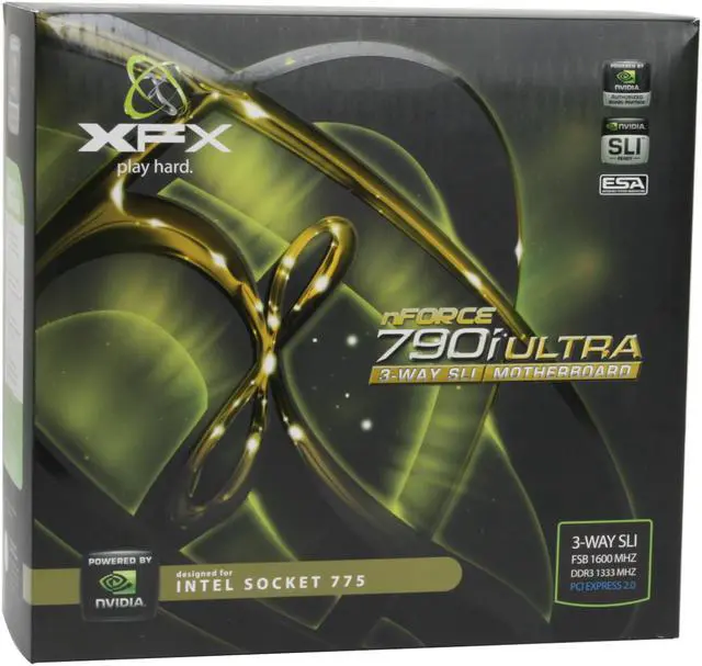Alt view image 7 of 7 - XFX MBN790IUL9 LGA 775 NVIDIA nForce 790i Ultra SLI ATX Intel Motherboard