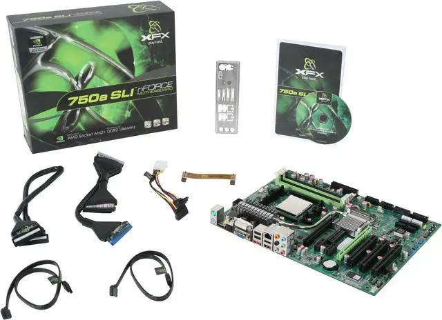 Alt view image 5 of 5 - XFX MDA72P7509 AM2+/AM2 NVIDIA nForce 750a SLI HDMI ATX AMD Motherboard