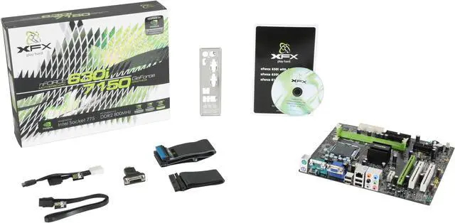 Alt view image 5 of 5 - XFX MG63Mi7159 LGA 775 NVIDIA GeForce 7150 / nForce 630i HDMI Micro ATX Intel Motherboard