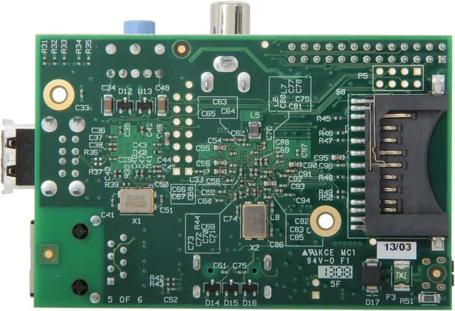 Alt view image 4 of 6 - Newark Raspberry Pi Model B RASPBRRY-PCBA512  Motherboard/CPU/VGA Combo Broadcom BCM2835 700MHz ARM1176JZFS