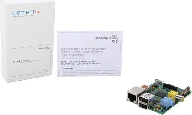 Alt view image 6 of 6 - Newark Raspberry Pi Model B RASPBRRY-PCBA512  Motherboard/CPU/VGA Combo Broadcom BCM2835 700MHz ARM1176JZFS