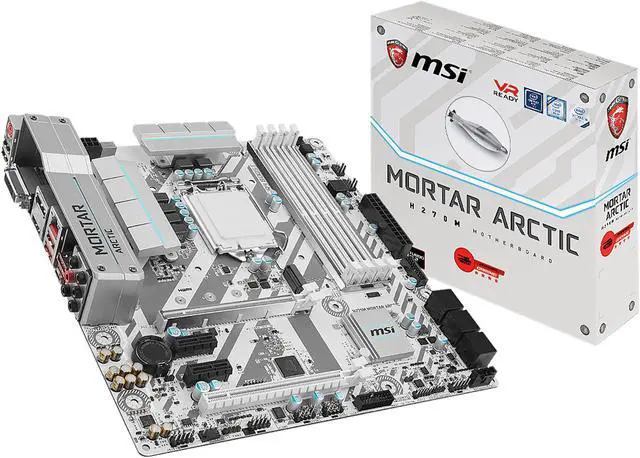 Alt view image 5 of 5 - MSI H270M MORTAR ARCTIC LGA 1151 Intel H270 HDMI USB 3.1 Micro ATX Intel Motherboard