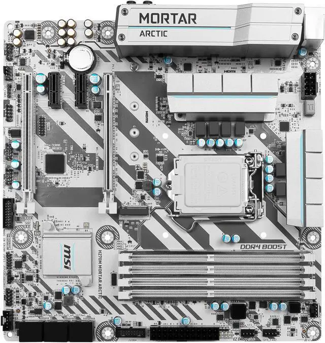 Alt view image 3 of 5 - MSI H270M MORTAR ARCTIC LGA 1151 Intel H270 HDMI USB 3.1 Micro ATX Intel Motherboard