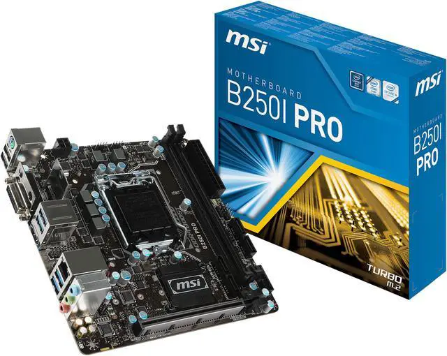 Alt view image 5 of 5 - MSI B250I PRO LGA 1151 Intel B250 HDMI USB 3.1 Mini ITX Intel Motherboard