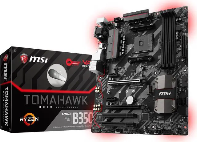 Alt view image 5 of 6 - MSI B350 TOMAHAWK AM4 AMD B350 USB 3.1 HDMI ATX AMD Motherboard