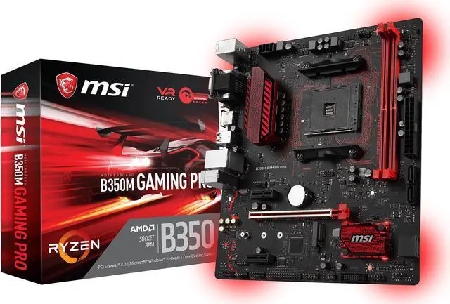Alt view image 5 of 6 - MSI B350M Gaming PRO AM4 AMD B350 USB 3.1 HDMI Micro ATX AMD Motherboard