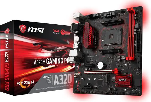 Alt view image 9 of 9 - MSI A320M Gaming PRO AM4 AMD A320 USB 3.1 HDMI Micro ATX AMD Motherboard