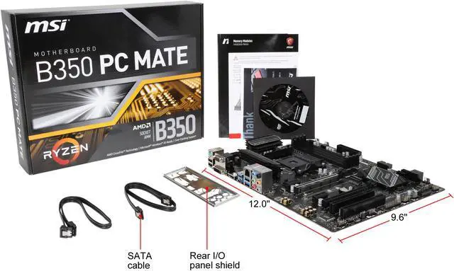 Alt view image 5 of 5 - MSI PRO B350 PC MATE AM4 AMD B350 USB 3.1 HDMI ATX AMD Motherboard