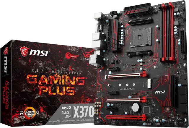 Alt view image 5 of 5 - MSI PERFORMANCE GAMING X370 GAMING PLUS AM4 AMD X370 USB 3.1 HDMI ATX AMD Motherboard