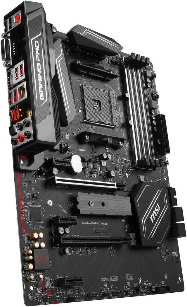 Alt view image 7 of 9 - MSI B350 GAMING PRO CARBON AM4 AMD B350 USB 3.1 HDMI ATX AMD Motherboard