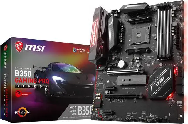 Alt view image 9 of 9 - MSI B350 GAMING PRO CARBON AM4 AMD B350 USB 3.1 HDMI ATX AMD Motherboard