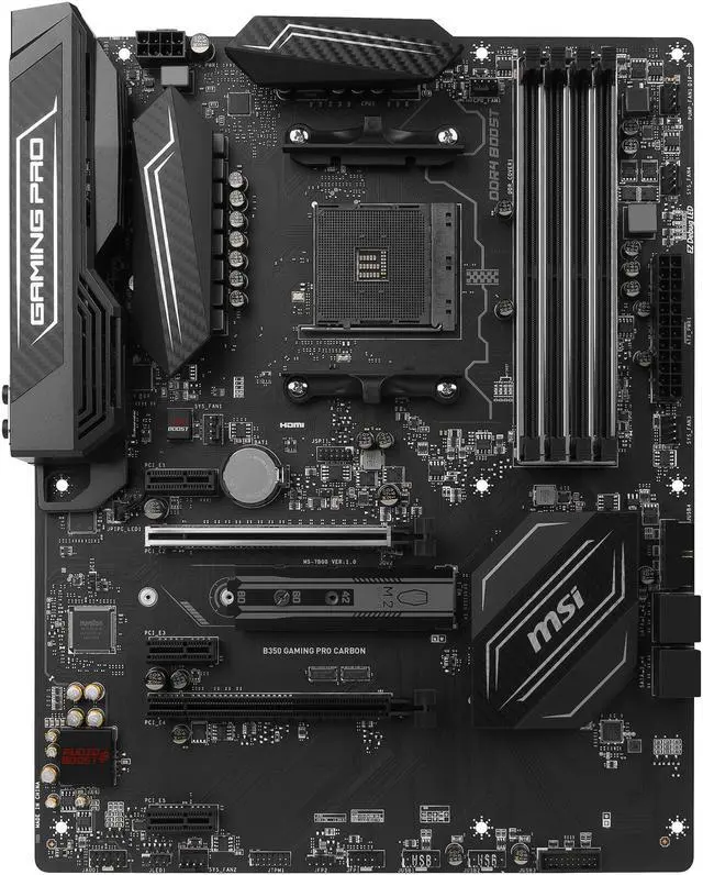Alt view image 6 of 9 - MSI B350 GAMING PRO CARBON AM4 AMD B350 USB 3.1 HDMI ATX AMD Motherboard
