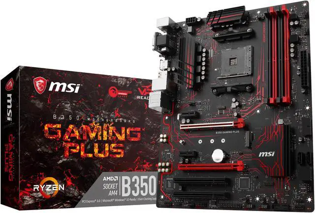 Alt view image 5 of 5 - MSI PERFORMANCE GAMING B350 GAMING PLUS AM4 AMD B350 USB 3.1 HDMI ATX AMD Motherboard