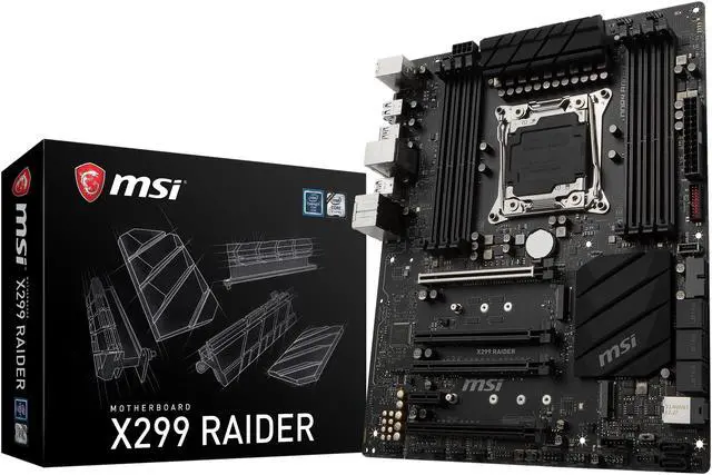 Alt view image 5 of 10 - MSI X299 RAIDER LGA 2066 Intel X299 USB 3.1 ATX Intel Motherboard