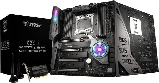 Alt view image 7 of 12 - MSI X299 XPOWER GAMING AC LGA 2066 Intel X299 USB 3.1 Extended ATX Intel Motherboard
