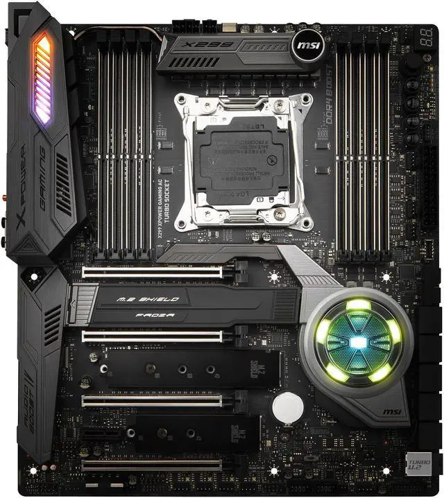 Alt view image 3 of 12 - MSI X299 XPOWER GAMING AC LGA 2066 Intel X299 USB 3.1 Extended ATX Intel Motherboard