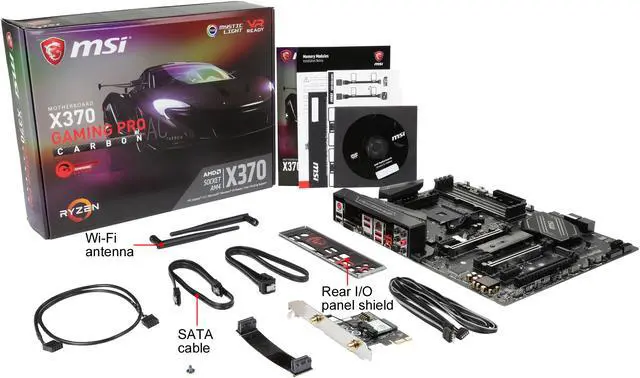 Alt view image 7 of 6 - MSI X370 GAMING PRO CARBON AC AM4 AMD X370 USB 3.1 HDMI ATX AMD Motherboard