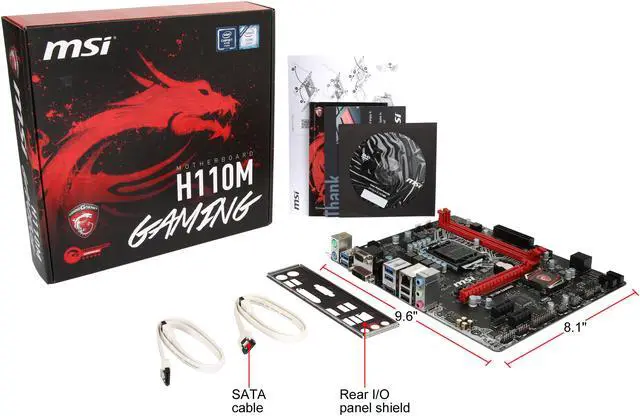 Alt view image 5 of 5 - MSI H110M GAMING LGA 1151 Intel H110 HDMI USB 3.1 Micro ATX Intel Motherboard