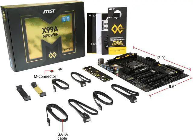 Alt view image 5 of 5 - MSI X99A MPOWER COMES IN NORMAL MSI BOX NOT RETAIL BOX X99A MPOWER LGA 2011-v3 Intel X99 USB 3.1 USB 3.0 ATX Intel Motherboard