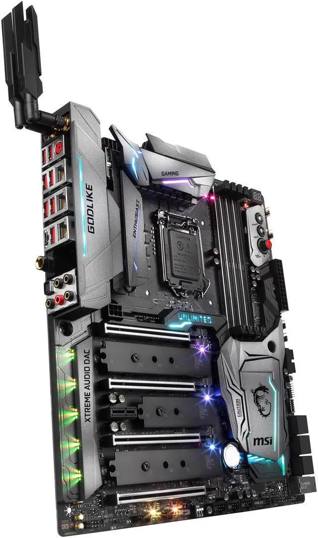 Alt view image 4 of 9 - MSI Z370 GODLIKE GAMING LGA 1151 (300 Series) Intel Z370 USB 3.1 Extended ATX Intel Motherboard