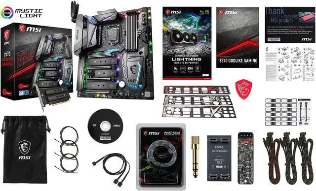 Alt view image 8 of 9 - MSI Z370 GODLIKE GAMING LGA 1151 (300 Series) Intel Z370 USB 3.1 Extended ATX Intel Motherboard