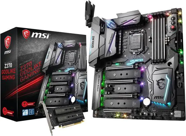 Alt view image 9 of 9 - MSI Z370 GODLIKE GAMING LGA 1151 (300 Series) Intel Z370 USB 3.1 Extended ATX Intel Motherboard