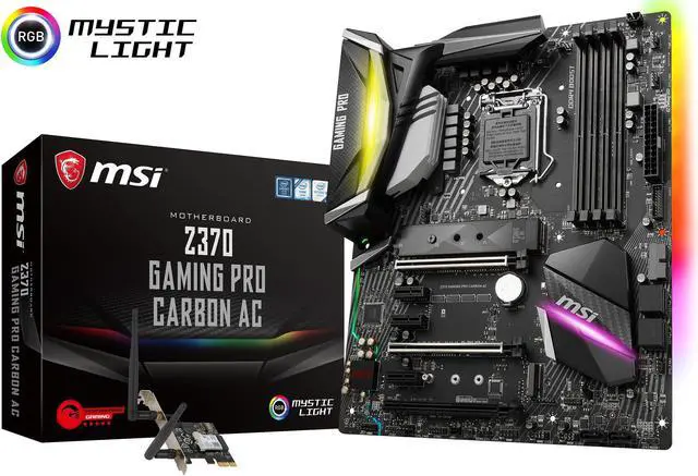 Alt view image 6 of 6 - MSI Z370 GAMING PRO CARBON AC LGA 1151 (300 Series) Intel Z370 HDMI USB 3.1 ATX Intel Motherboard