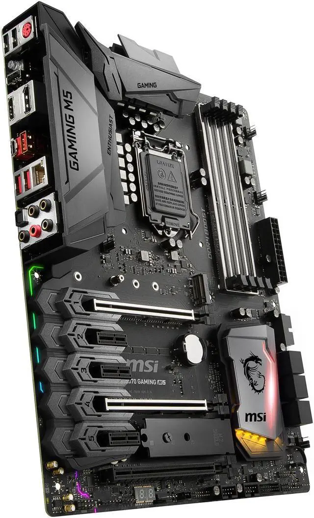 Alt view image 4 of 8 - MSI Z370 GAMING M5 LGA 1151 (300 Series) Intel Z370 HDMI USB 3.1 ATX Intel Motherboard