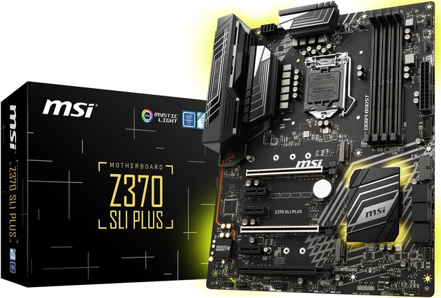 Alt view image 8 of 9 - MSI Z370 SLI PLUS LGA 1151 (300 Series) Intel Z370 HDMI USB 3.1 ATX Intel Motherboard