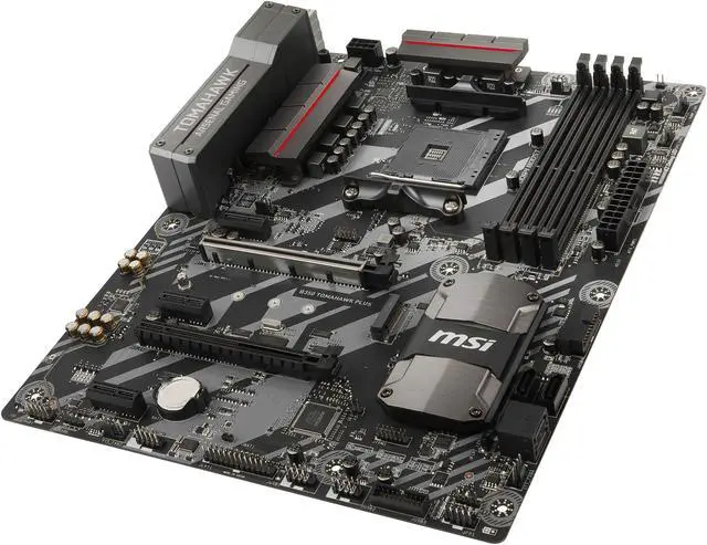 Alt view image 4 of 7 - MSI B350 TOMAHAWK PLUS AM4 AMD B350 USB 3.1 HDMI ATX AMD Motherboard