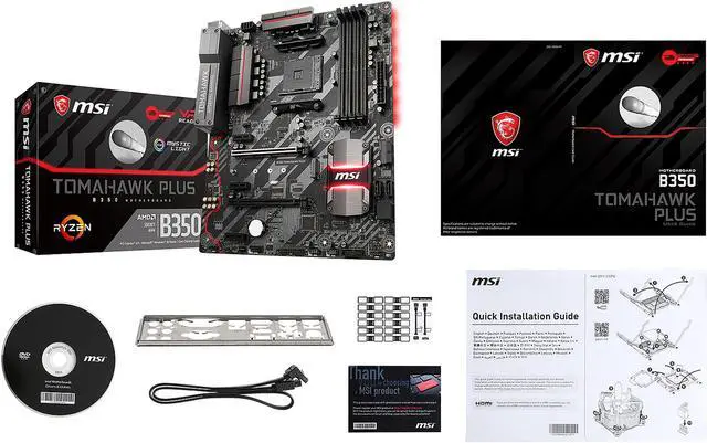 Alt view image 6 of 7 - MSI B350 TOMAHAWK PLUS AM4 AMD B350 USB 3.1 HDMI ATX AMD Motherboard