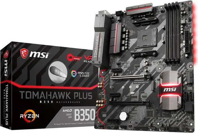 Alt view image 7 of 7 - MSI B350 TOMAHAWK PLUS AM4 AMD B350 USB 3.1 HDMI ATX AMD Motherboard