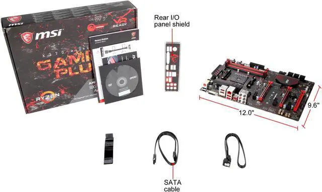 Alt view image 7 of 7 - MSI PERFORMANCE GAMING X370 GAMING PLUS AM4 AMD X370 USB 3.1 HDMI ATX AMD Motherboard