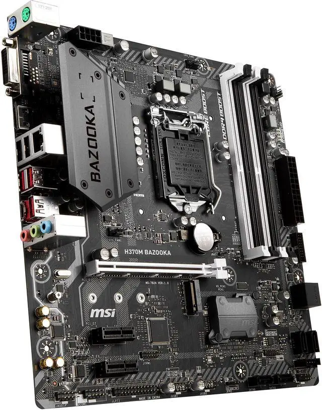 Alt view image 4 of 6 - MSI H370M BAZOOKA LGA 1151 (300 Series) Intel H370 HDMI USB 3.1 Micro ATX Intel Motherboard
