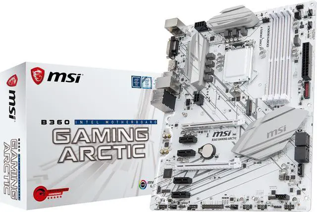 Alt view image 7 of 7 - MSI B360 GAMING ARCTIC LGA 1151 (300 Series) Intel B360 USB 3.1 ATX Intel Motherboard