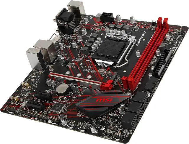Alt view image 3 of 10 - MSI PERFORMANCE GAMING B360M GAMING PLUS LGA 1151 (300 Series) Intel B360 HDMI USB 3.1 Micro ATX Intel Motherboard