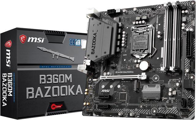 Alt view image 8 of 9 - MSI ARSENAL GAMING B360M BAZOOKA LGA 1151 (300 Series) Intel B360 Micro ATX Intel Motherboard